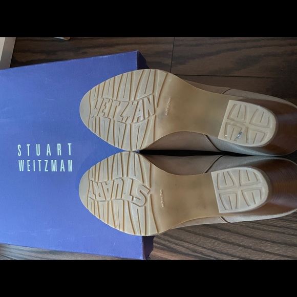 COPY - Stuart Weitzman ankle boots low heels beige size 8M - Picture 5 of 5